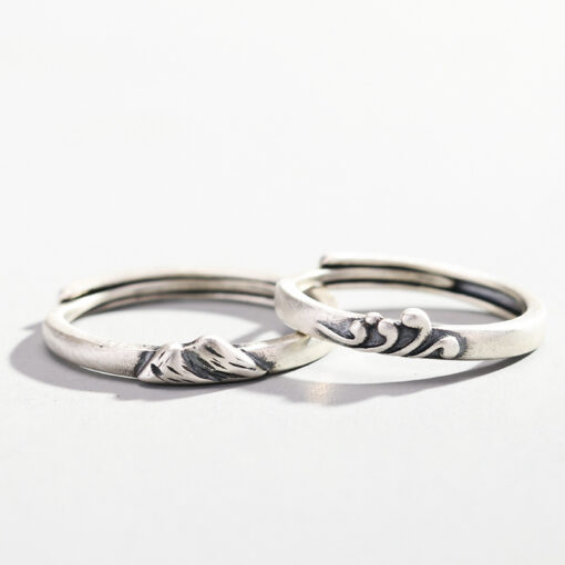 S925純銀情侶戒指(Silver Ring With Mountain Pleadge)