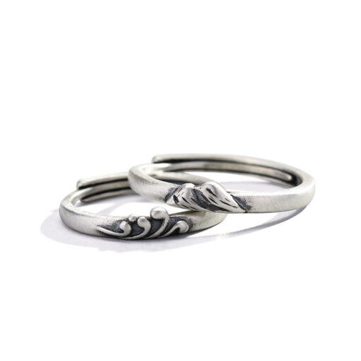 S925純銀情侶戒指(Silver Ring With Mountain Pleadge) - Image 4