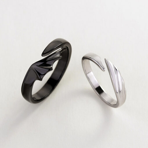 S925純銀黑白天使惡魔戒指(Ring With Angle or Evil)