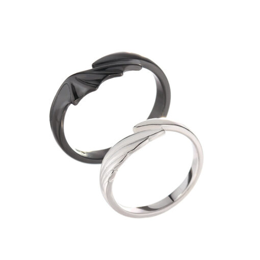S925純銀黑白天使惡魔戒指(Ring With Angle or Evil) - Image 4
